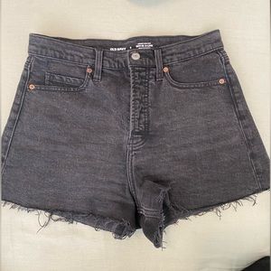 Black old navy higher high rise sky high a line size 6